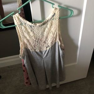 pink lace tank